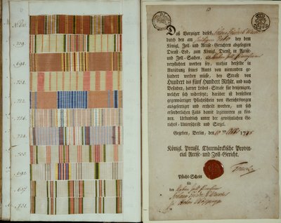 Kampanjebånd og pliktopptegnelse for en soldat i den kongelige prøyssiske hæren, 1778 av German School