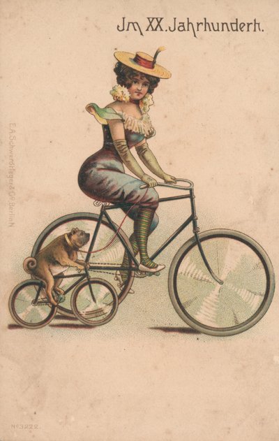 Kort som feirer årsskiftet 1900 (litho i farger) av German School