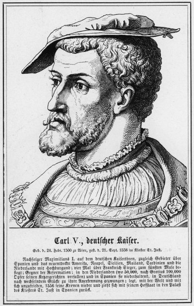 Carl V, Deutscher Kaiser (gravering) av German School