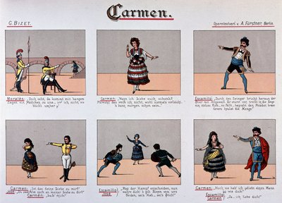 Carmen - 1800-talls bildeserie av German School