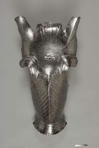Chanfron i Maximilian-stil, ca. 1510 (stål) av German School