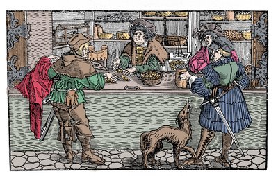 Veksler: bytte og bytte. Tysk xylografi fra 1500-tallet. av German School