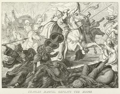 Charles Martel beseirer maurerne av German School