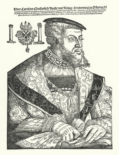 Charles V, den hellige romerske keiseren av German School