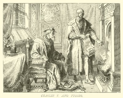Charles V og Fugger av German School