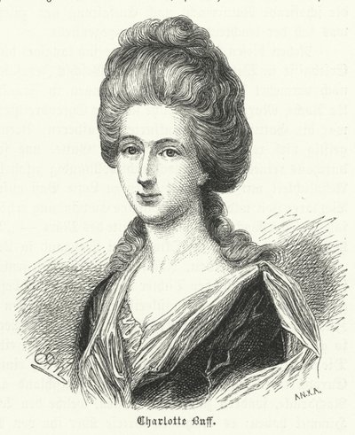 Charlotte Buff, ungdommelig bekjentskap og gjenstand for kjærligheten til Johann Wolfgang Goethe av German School
