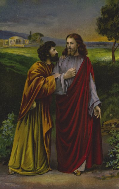 Kristus og Judas Iskariot av German School