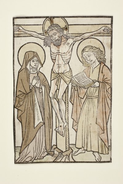 Kristus på korset mellom Maria og Johannes, 1460-70 av German School