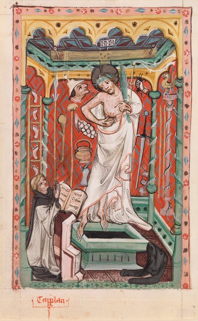 Kristus med Arma Christi (wc på vellum) av German School