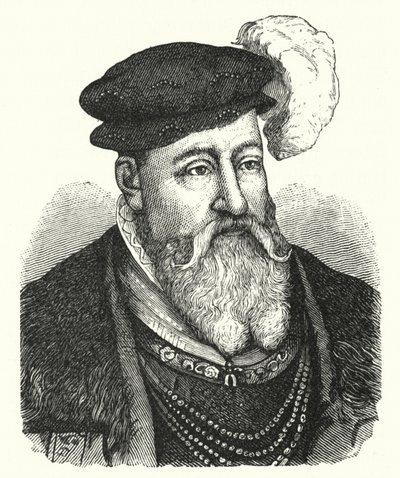 Christian III, konge av Danmark; og Norge (gravering) av German School