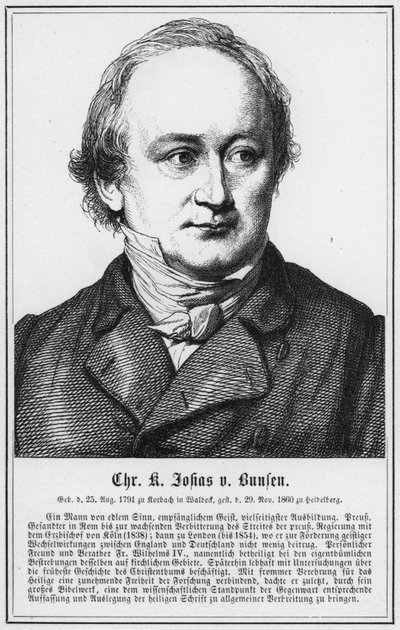 Christian Karl Josias von Bunsen (gravering) av German School