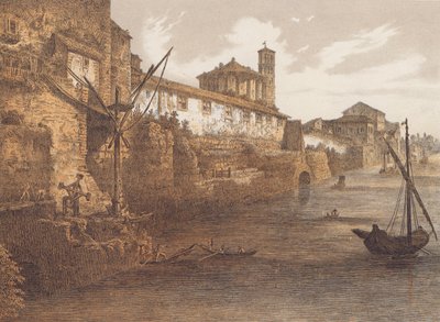 Cloaca Maxima, Roma (fargelitografi) av German School