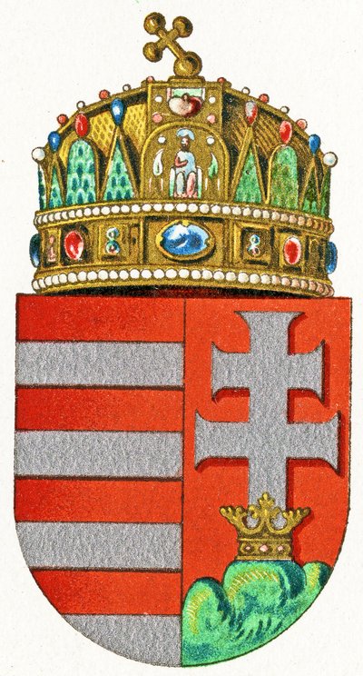 Ungarns våpenskjold, ca. 1898 av German School