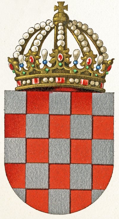 Våpenskjold fra Kroatia, ca. 1898 av German School