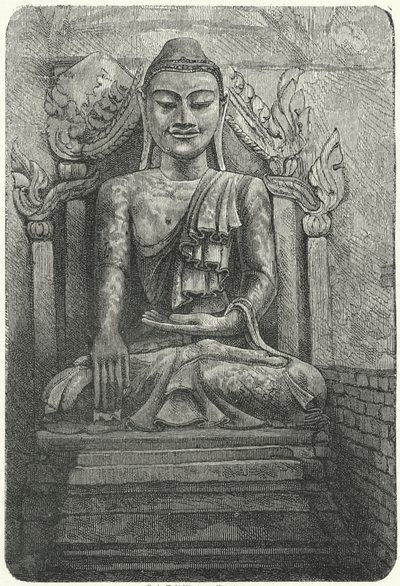 Kolossal statue av Buddha (gravering) av German School