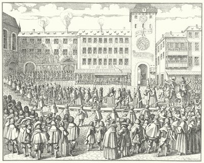 Kroningsprosesjon av Matthias, den hellige romerske keiseren i 1612. av German School
