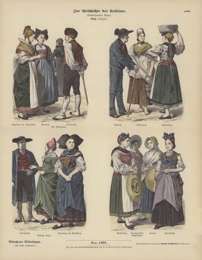 Kostymer fra Alsace av German School