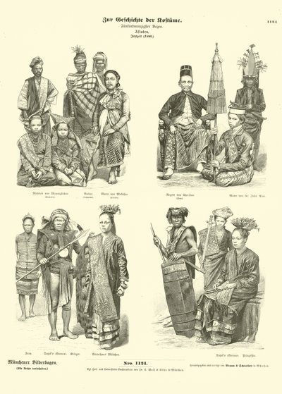 Kostymer i Indonesia, 1880 av German School