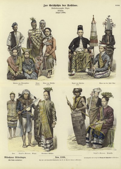 Kostymer i Indonesia, 1880 av German School