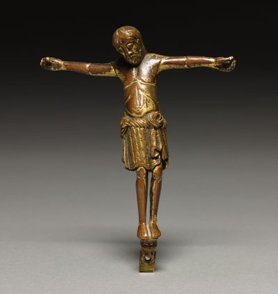 Korsfestet Kristus, ca. 1200 (forgylt bronse) av German School