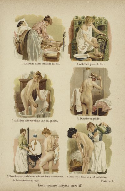Kurativ bruk av vann (fargelitho) av German School