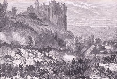 Defense of Chateaudun, Cassells History of the War between France and Germany utgitt av Cassell and Company Limited, ca. 1890 (litho) av German School