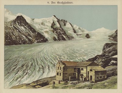 Der Grossglockner (farge litho) av German School