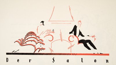 Der Salon fra Styl, pub.1922 (stensiltrykk) av German School