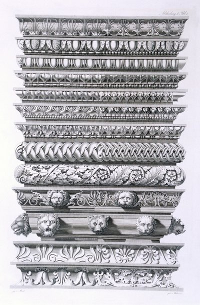 Design for gesimser, 1856 av German School
