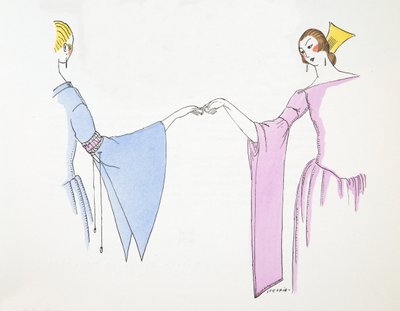 Design for ermer, fra Styl, utgivelsesdato 1922 (pochoir-trykk) av German School