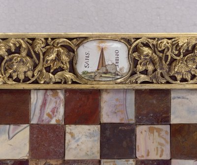 Detalj av et sjakkbrett av German School