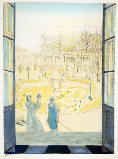 The First Flowers, fra Styl, pub.1922 (pochoir-trykk) av German School