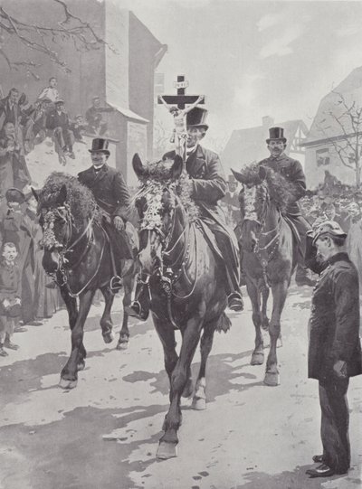 Påskeskikk, Sachsen (litho) av German School