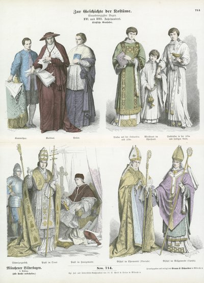 Kirkelige drakter, 1500- og 1600-tallet av German School