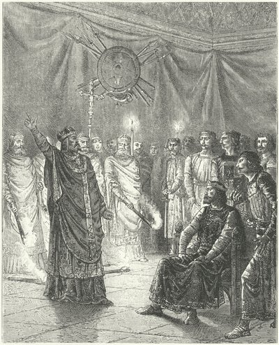 Edmund Rich, erkebiskop av Canterbury, truet kong Henry III med ekskommunikasjon av German School