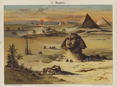 Egypt (farge litho) av German School