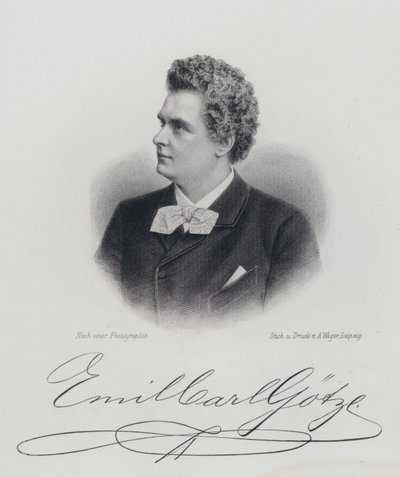 Emil Goetze , tysk operasanger (gravering) av German School