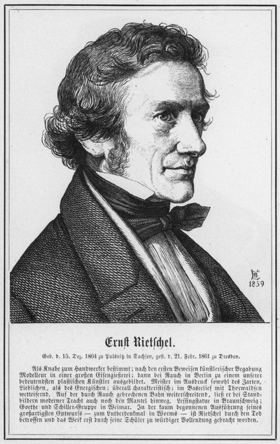 Ernst Rietschel (gravering) av German School