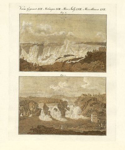 Falls (farget gravering) av German School