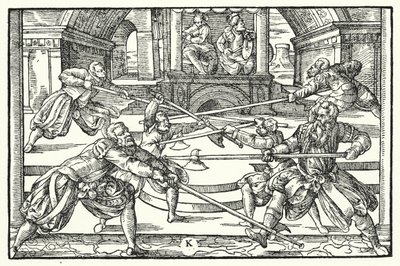 Fektescene (gravering) av German School