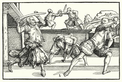 Fektescene (gravering) av German School