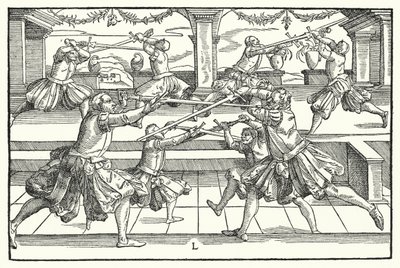 Fektescene (gravering) av German School