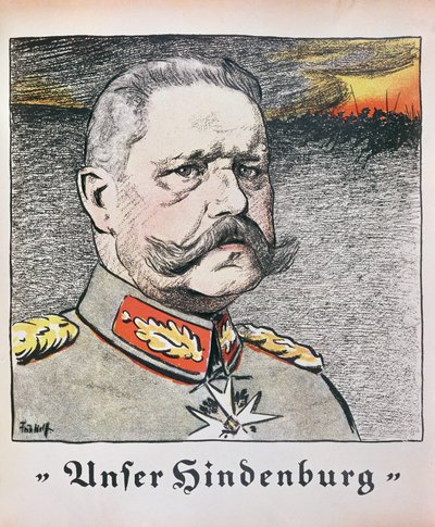 Feltmarskalk Paul Von Hindenburg (1857-1934) 1914 av German School