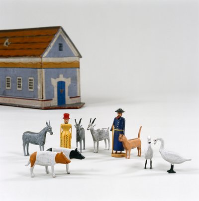 Figurer foran en Noahs ark, ca. 1840 (malt tre) av German School