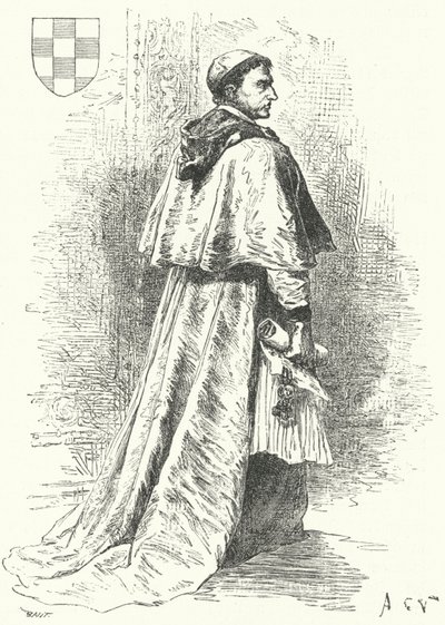 Francisco Jimenez de Cisneros , spansk kardinal og statsmann (gravering) av German School