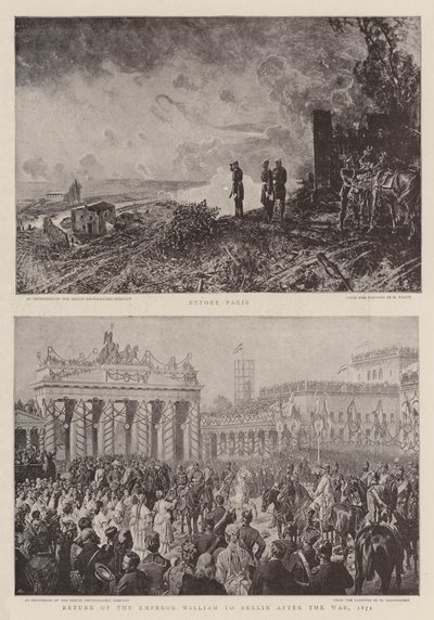 Fransk-prøyssisk krig (litho) av German School