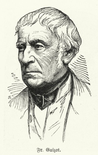 Francois Guizot , fransk historiker og statsmann (litho) av German School