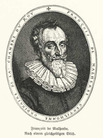 Francois de Malherbe , fransk poet og oversetter (litho) av German School