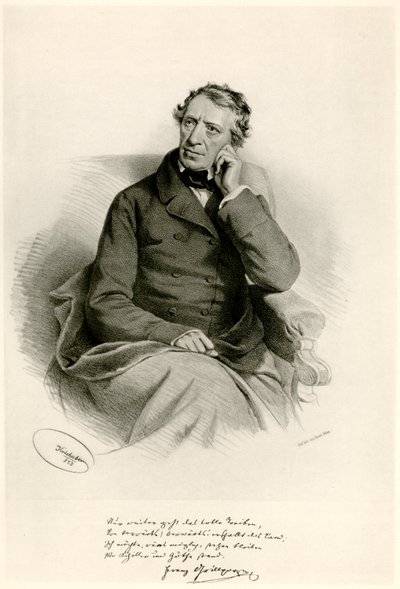 Franz Grillparzer, 1884-90 (fototype) av German School