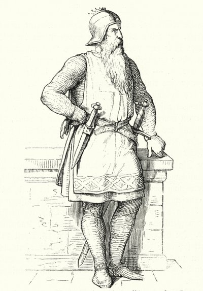 Frederick Barbarossa, konge av Tyskland og Italia og den hellige romerske keiser (gravering) av German School